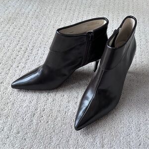 Andrew Geller Black Pointed Toe Ankle Booties